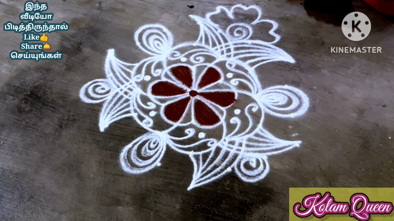 2 நிமிடத்தில் வாசலில் போட சூப்பரான கோலம்🌺2 Easy beautiful 2026 newyear Flower kolangal🌺just 5 dots