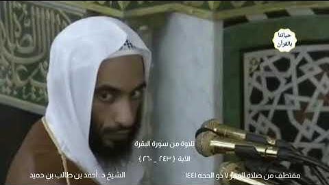 {ألم تر إلى الذين خرجوا من ديارهم و هم ألوف حذر الموت } تلاوة من سورة البقرة/الشيخ د . أحمد بن طالب