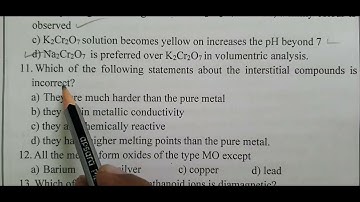 12th Chemistry/QR Code Questions and Answers/Unit 4/Transition and Inner Transition Elements