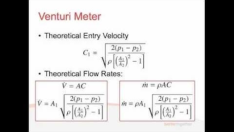 Fluids - Lecture 3.2 - Flow Rate Measurement