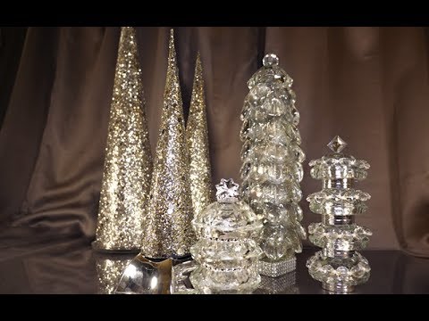 4 DIY Crystal & Sparkle Christmas Trees