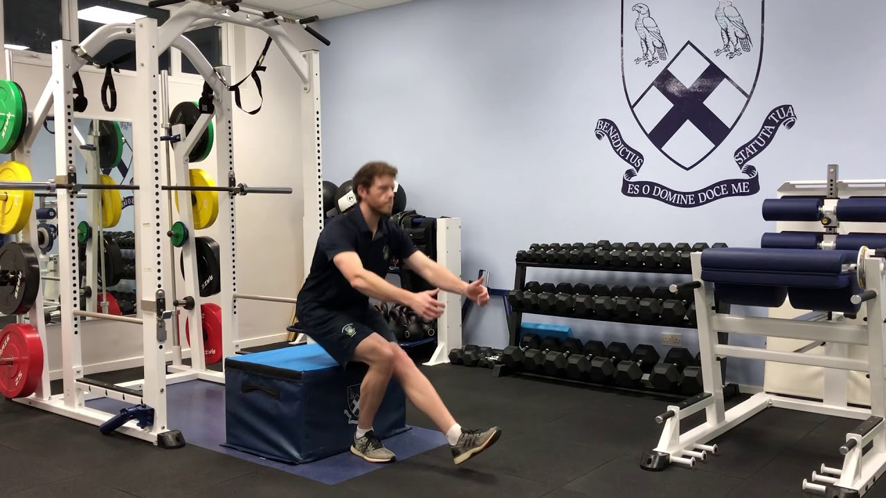 Single Leg Box Squat - YouTube