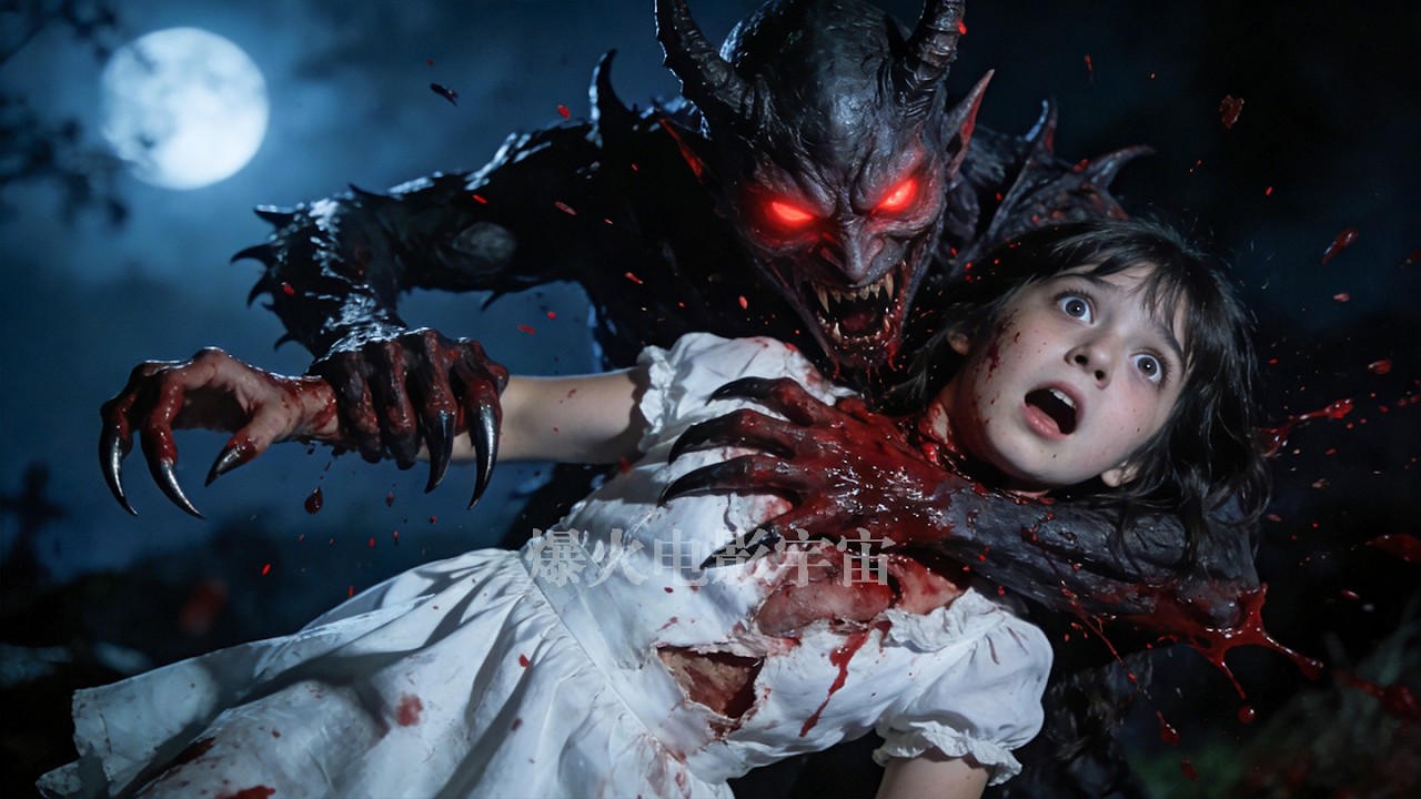 В полночь демон смертельно нападает на девушку; кровавая трагедия.