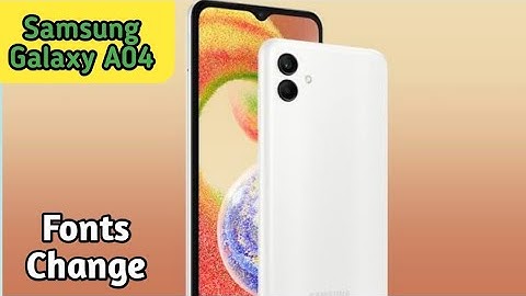 How To Change Font Style In Samsung Galaxy A04, Samsung Galaxy A04 Mein Font Style Setting