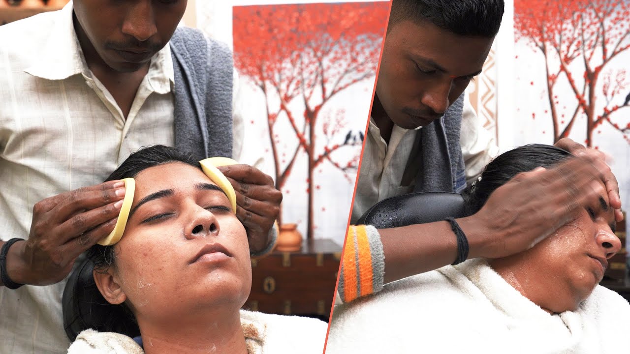 ASMR INDIAN MASSAGE | Face Skin Purifying | EAR WASHING and NOSE BLACKHEADS REMOVAL