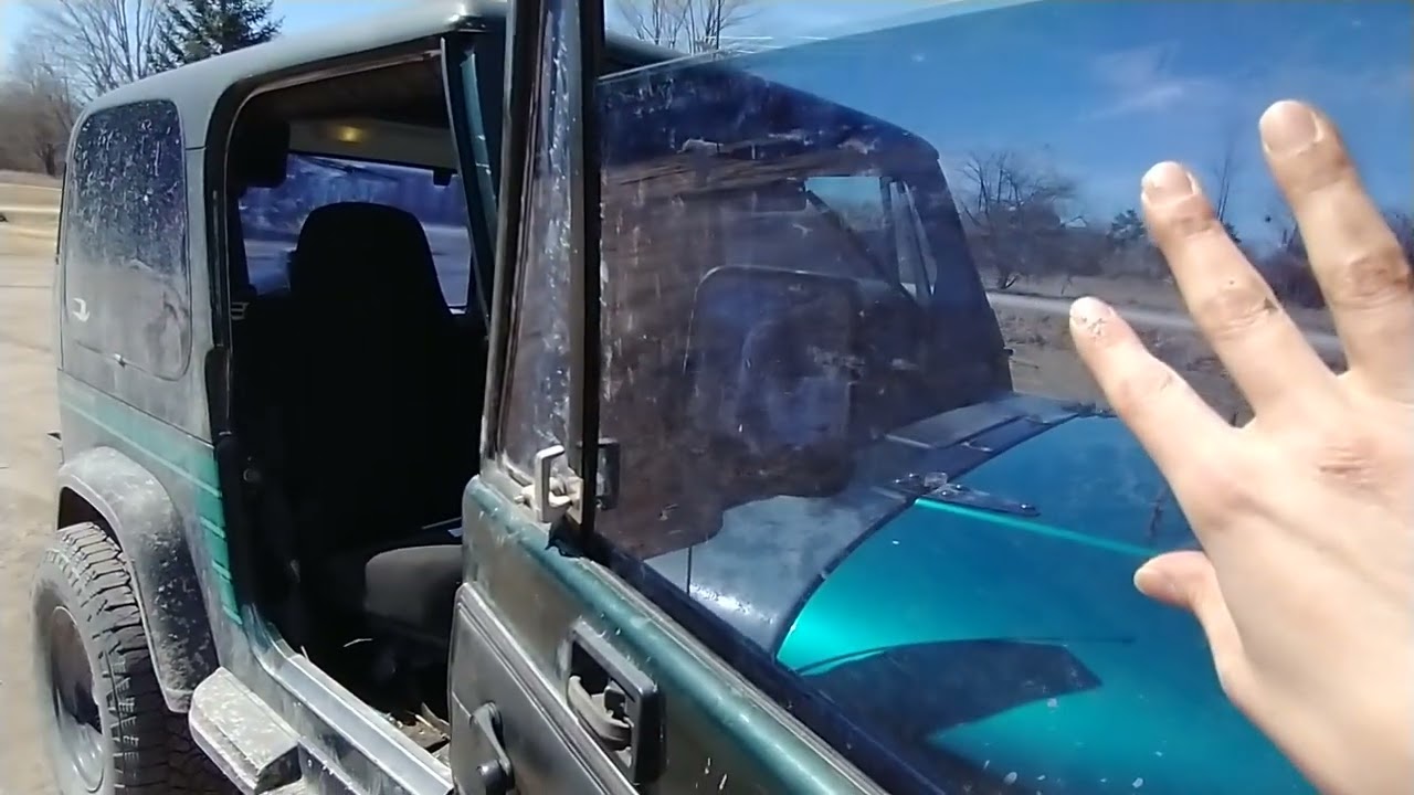 94 jeep wrangler yj window regulator replacement - YouTube