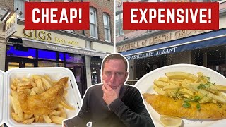 Reviewing CHEAP vs EXPENSIVE FISH and CHIPS in LONDON! The WORST FISH and CHIPS so far!