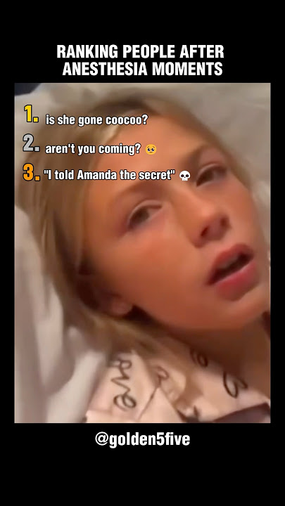 she became 100x funnier after anesthesia 😂💉 #anesthesia #funny #fail #ranking #top5