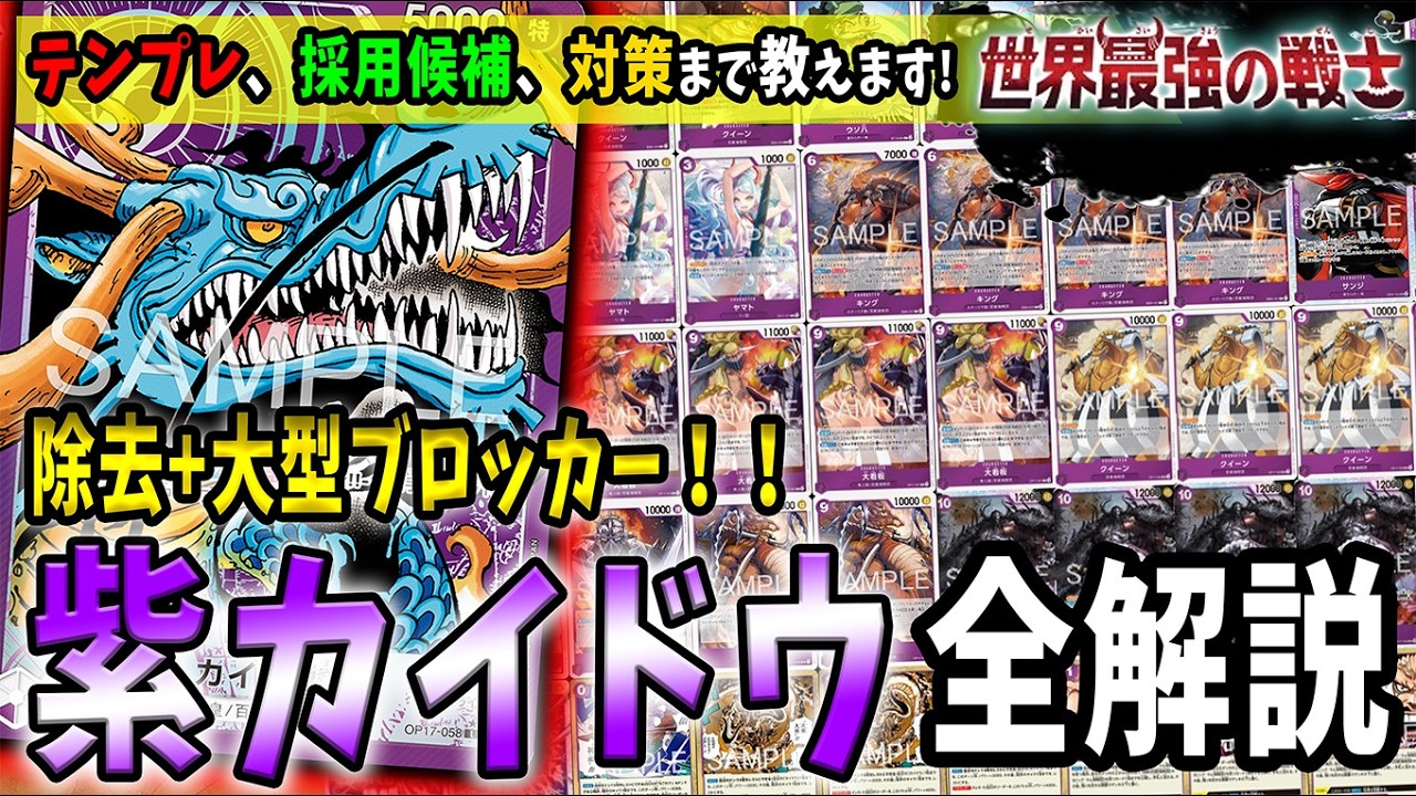 解説】除去+大型ブロッカーが強い紫カイドウのサンプルリスト、採用