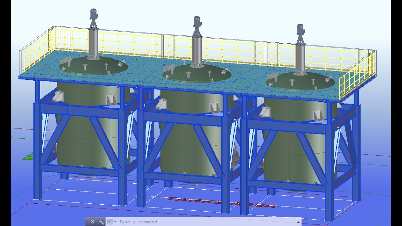 Advance steel _ Tank platform modelling YouTube