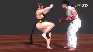 Chun li kicks Ryu | MVF 3D