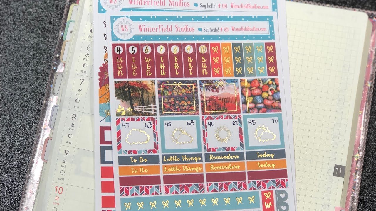 November 2019 PWM in my Hobonichi Weeks Ft: Winterfield Studios