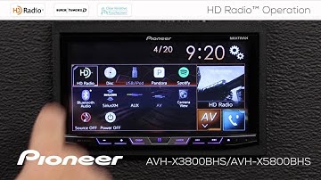 How To - AVH-X3800BHS - HD Radio Operation