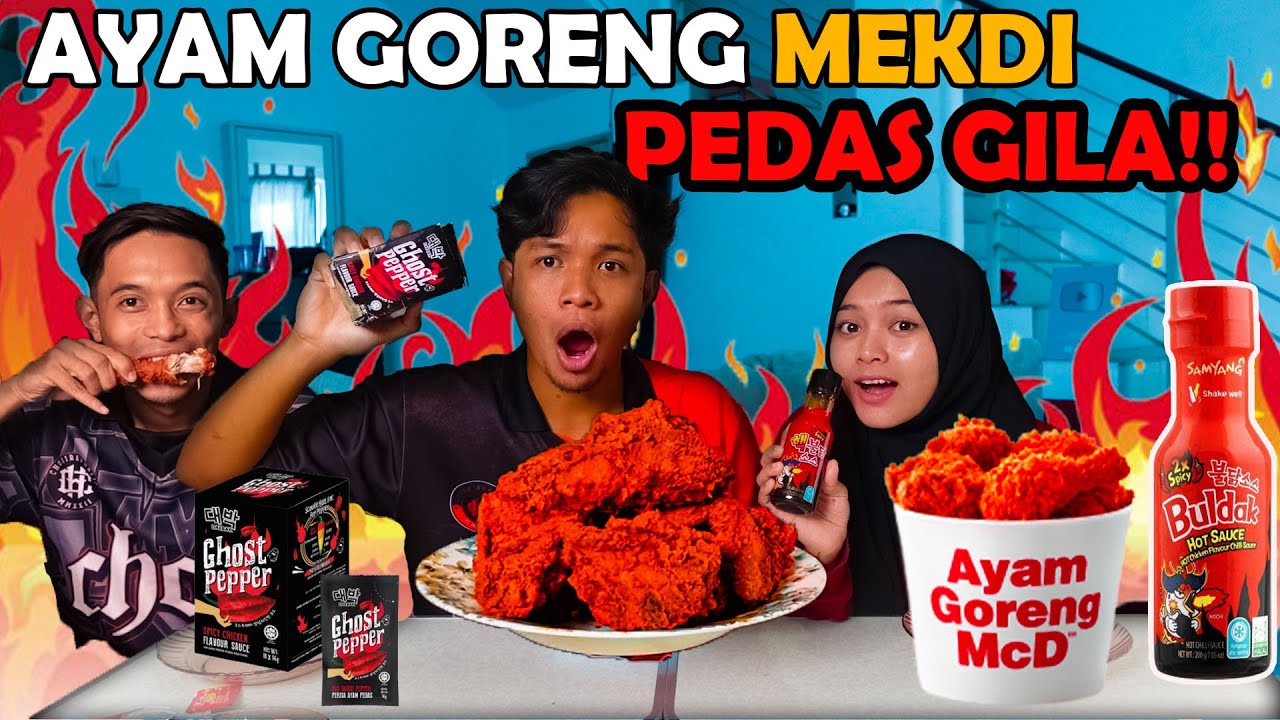 MAKAN 10 AYAM MCD BERAPI 5X PEDAS TAMBAH GHOST PAPER!!
