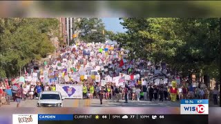 Thousands gather, march during ‘No Kings’ rally outside SC State House