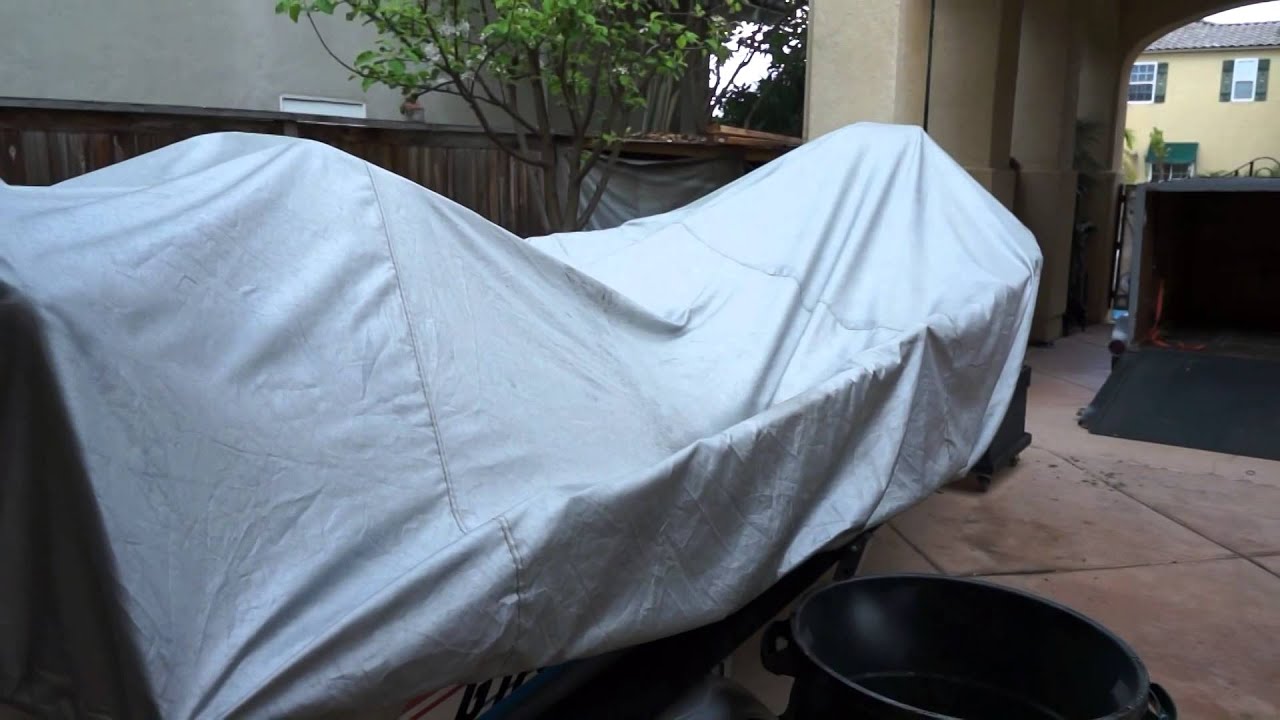 MY BOAT COVER IS FILLED WITH WATER (how I solved the problem) - YouTube