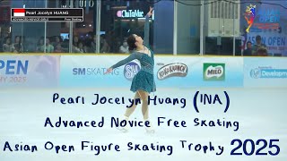 Pearl Jocelyn Huang Ina Advanced Novice Free Skating Asian Open Fs Trophy 2025