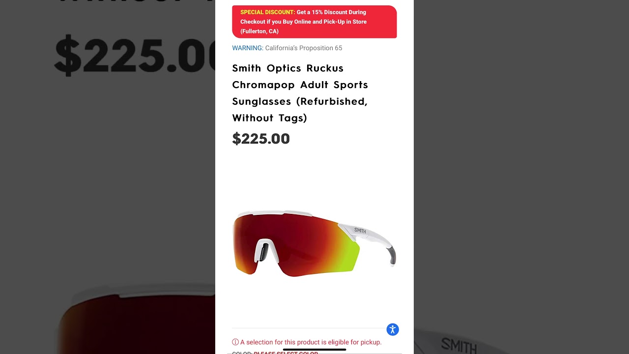 Motorhelmets Store Sale Smith Optics Arena Elite Chromapop & Ruckus Adult Sports Sunglasses 