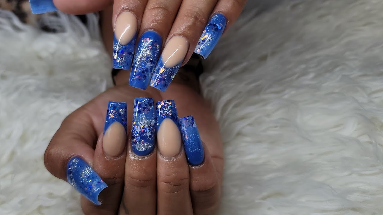 Dark blue nails / Uñas azules No quedó bien 🤦‍♀️