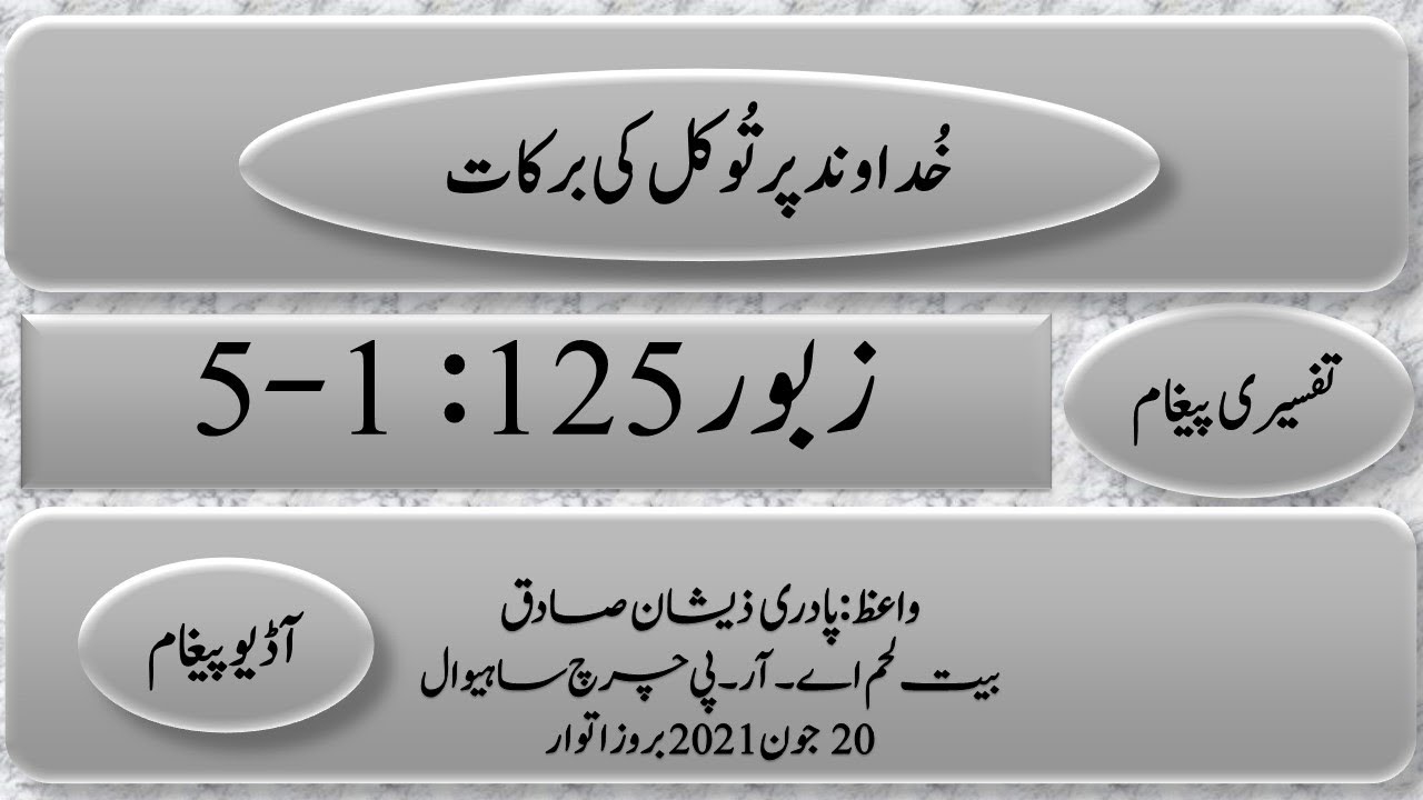 Urdu/Hindi Expository Sermon on Psalm (Zaboor) 125