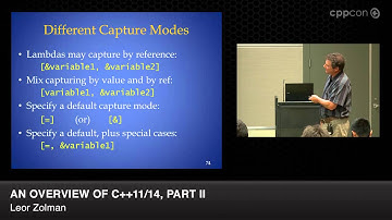 CppCon 2014: Leor Zolman "An Overview of C++11/14, Part II"