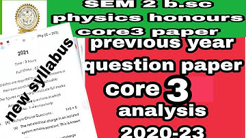 #bbmku sem 2 b.sc physics honours core3 previous year question paper analysis#bbmku_syllabus#