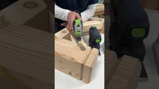 Trimming The Draw Bore Pegs To Height With The Festool Osc 18 #Carpentry #Woodworking