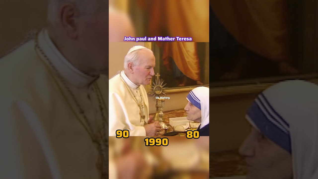Pope John Paul II and Mother Teresa meeting 