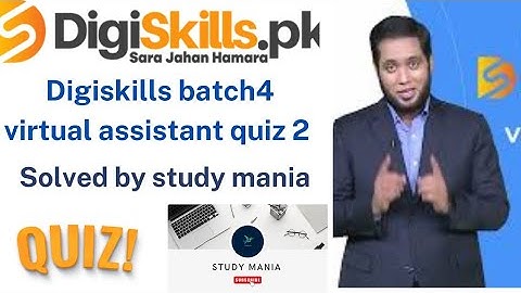 Digiskill courses| Digiskills virtual assistant Quiz 2 solved | solved by study mania |#digiskills