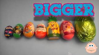 Best of Surprise Eggs Learn Sizes from Smallest to Biggest Compilation!