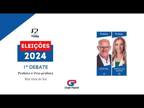 ELEIÇÕES 2024 | DEBATE COM CANDIDATOS - PREFEITO E VICE DE BOA VISTA DO SUL