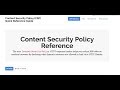 Content-Security-Policy to secure your web app in 3 min