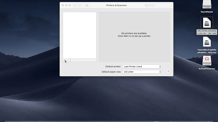 How to reset printing system in Mac