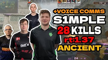 NEW FAZE! s1mple rt:1.37 w/karrigan/elige/grubi +VOICE COMMS (ancient) | FACEIT RANKED l #cs2 #pov