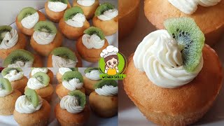 کپ کیک خامه یی با میوه ll پختن کپ کیک ll baking cup cake with fruits and cream ll cup cake ll