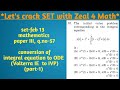 MHSET- Feb 13 mathematical science ,convert Integral equation to ordinary differential equation