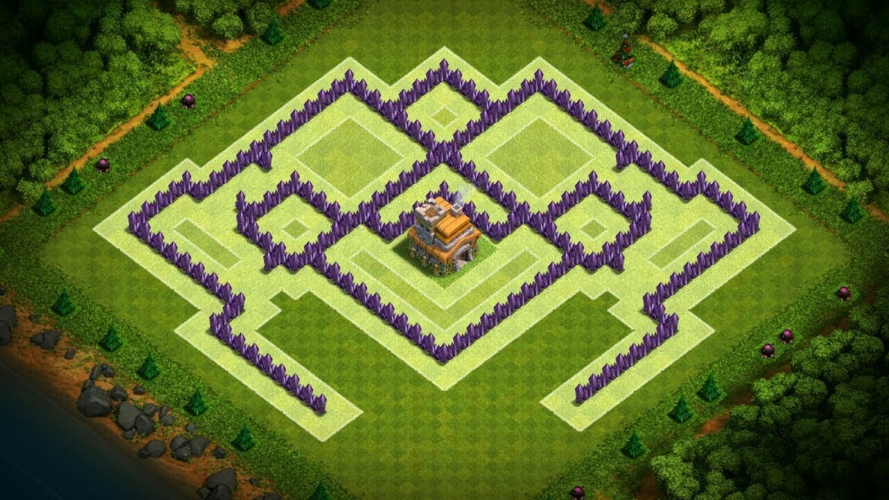 new best th7 trophy base design 2017 coc town hall 7 th7 trophy layou...