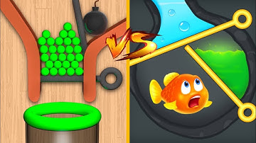 Pull The Pin Vs Save The Fish - Puzzle Game All Levels Gameplay For Android, IOS Mobile