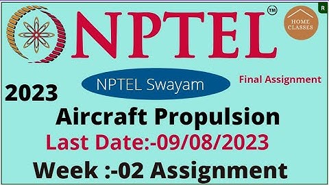 NPTEL // Aircraft Propulsion // Week - 02 // Assignment Solution