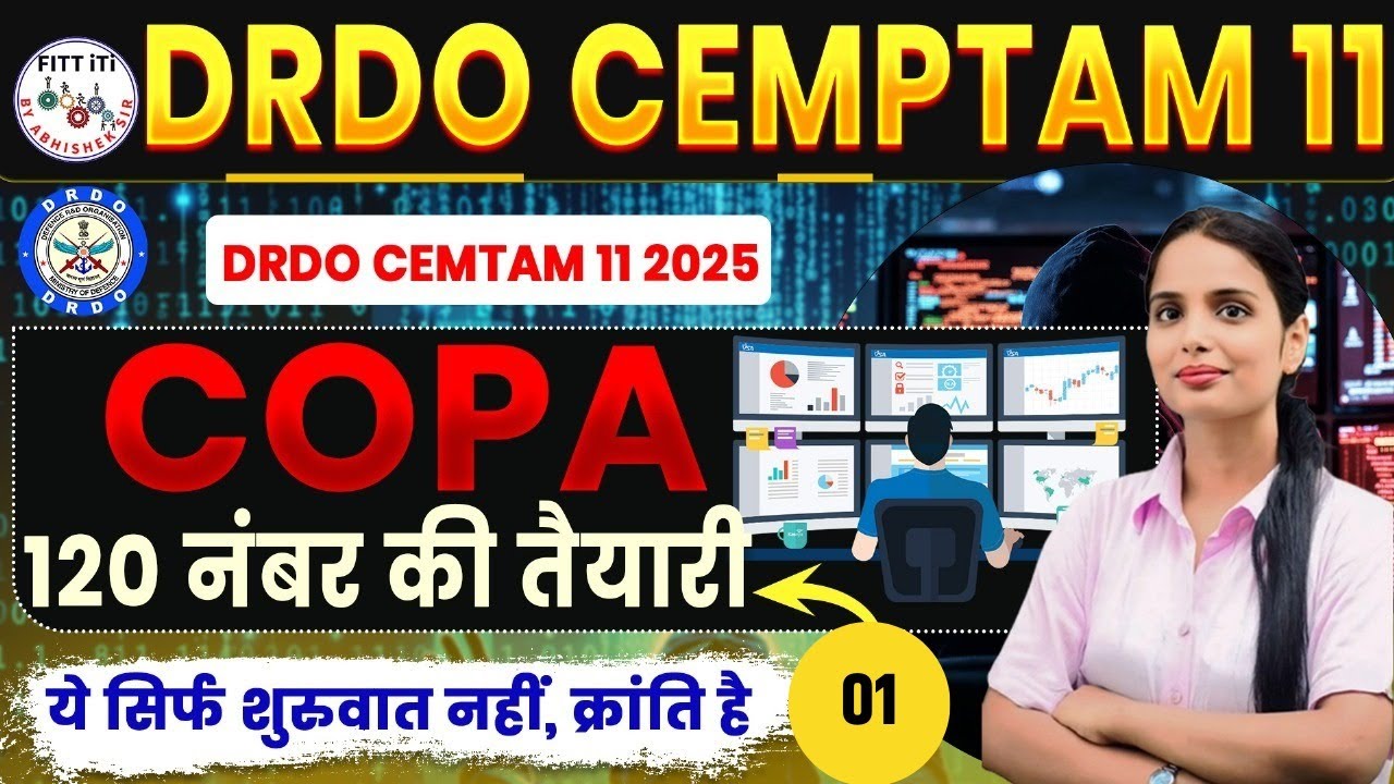 01 - DRDO Technician COPA Classes | Complete Syllabus Explained | DRDO Tech-A Preparation 2025
