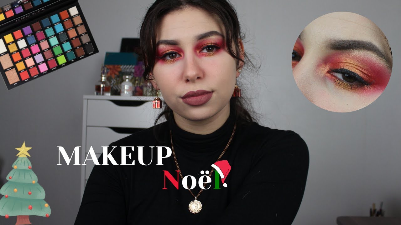 Idée Maquillage de Noël - Du doré, des paillettes et un rouge à lèvres  rouge — Pauuulette - Blog Makeup