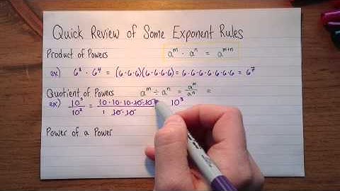 Exponent Rules Review