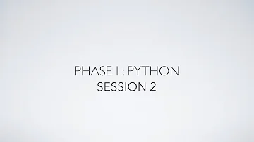 PROYECTO IA - FASE I - SESIÓN 2 - Python 101