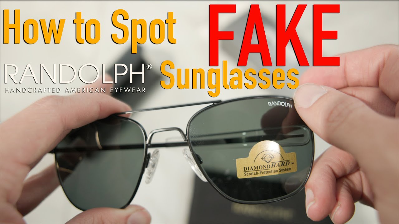 Antagelse sovjetisk genopfyldning How to Spot Fake Randolph Sunglasses - YouTube