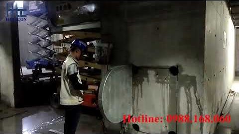 Cắt bê tông vách tường bằng máy móc hiện đại đảm bảo chính xác, thẳng mịn và an toàn  (0988168060)