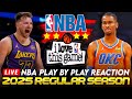 🔴LAKERS vs OKC THUNDER │ 2025 NBA Season Basketball Game Play-By-Play Reaction &amp; Scoreboard