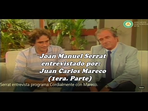 Joan Manuel Serrat entrevista programa Cordialmente con Mareco.