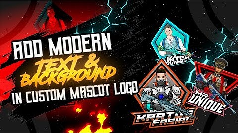 Add Modern Text🔥 And Background In your Custom Mascot Logo | + Speed Art (in android)