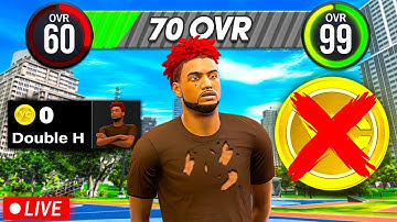 🚨60 to 99 OVR No Money Spent LIVE - 72 Overall using the Best Jumpshot + Best Build on NBA 2K26!