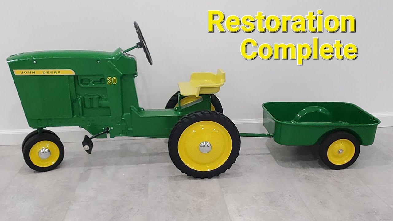 John Deere D63 pedal tractor final assembly YouTube